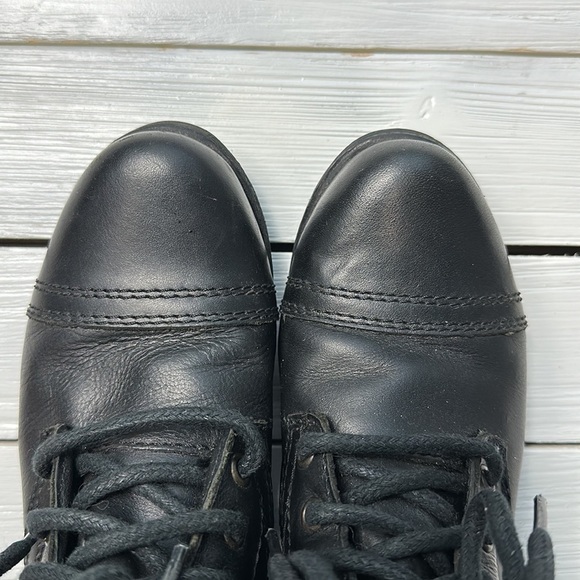 Steve Madden Troopa Combat Boots Black Leather size 6 - Picture 8 of 11